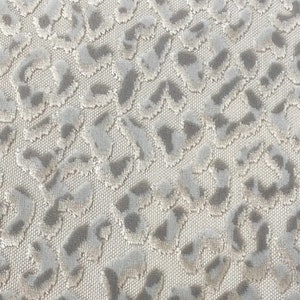 Shades Of Grey Cheetah Lustrous Fine Cut Velvet, Made In Belgium (2 Yard Minimum)