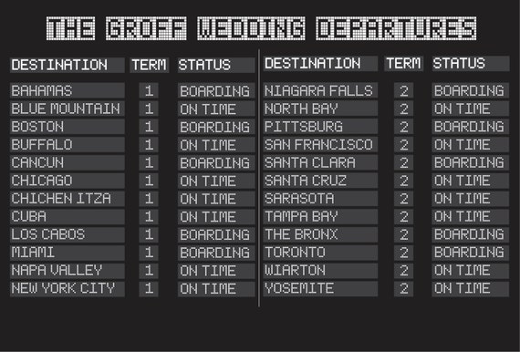 Digital Seating Chart Wedding