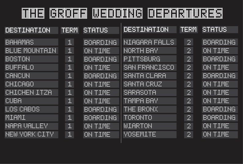 Digital Seating Chart