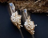 Personalized Wedding glasses and Cake Server Set cake cutter boho wedding toasting flutes champagne wedding flutes and cake set, set of 4