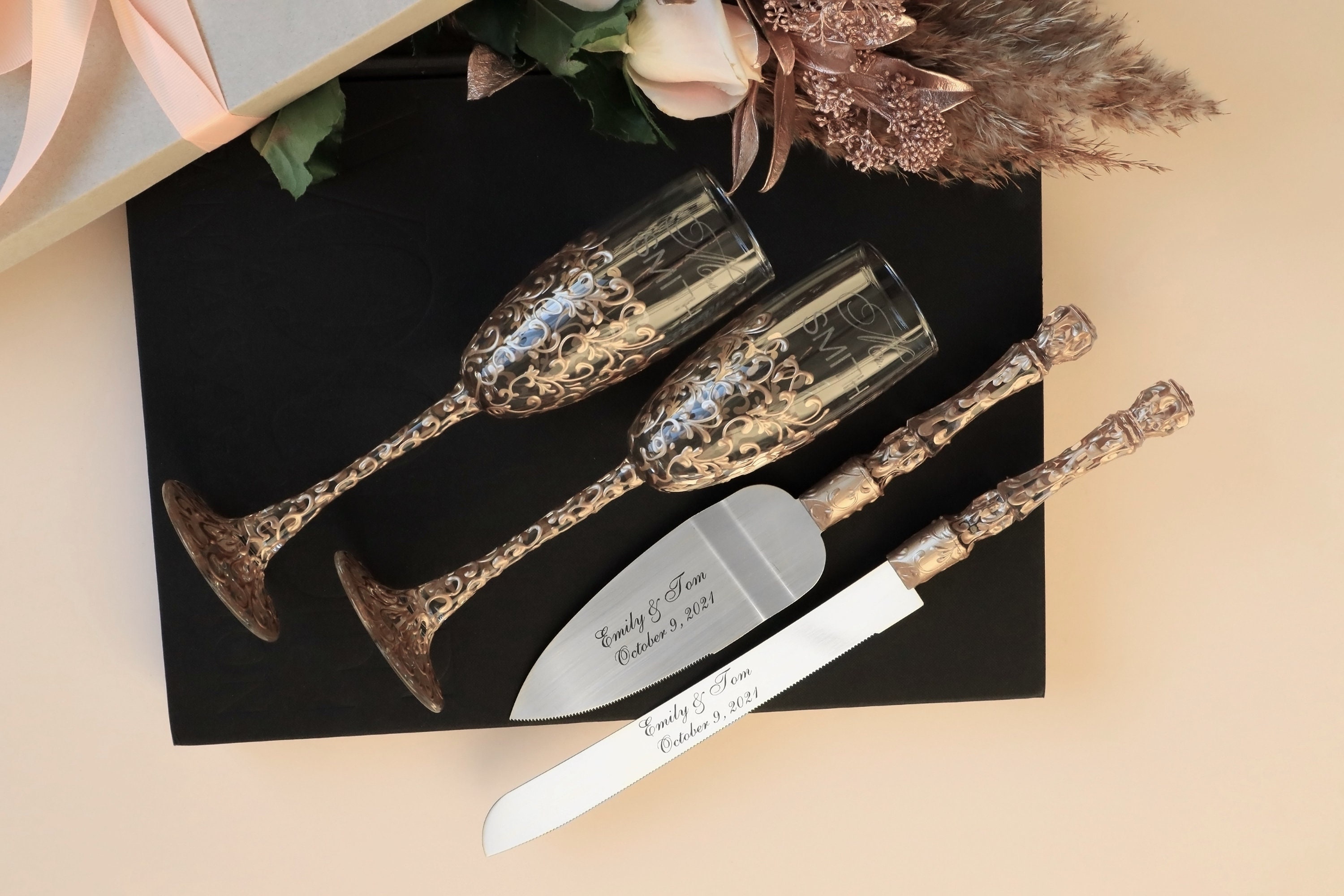 Beauty and the deals beast cake knife set