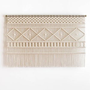 61.5&quot;x40&quot; Fiber art wall hanging, modern macrame tapestry macrame wall art, woven wall decor, tapestry headboard - ADAMAS