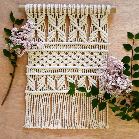 Macrame Diy Kit Tutorial Patterns Wall Hanging Pattern