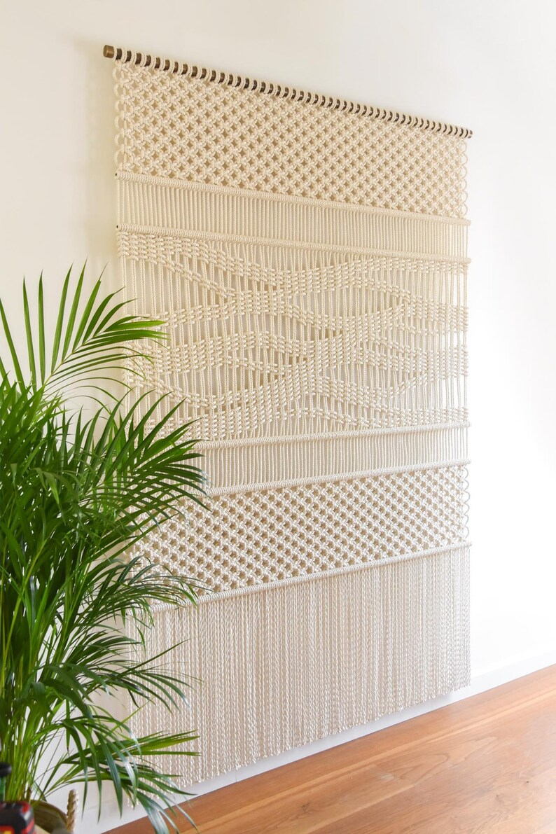 62x90 Fiber Art Wall Hanging XXL Modern Macrame Etsy