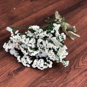 PRESERVED White Statice, White Statice, Sinuata Statice, Limonium sinuatum, Dried Statice,  Wedding Flowers, Dried Bouquet