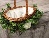 Small Flower Girl Basket, Flower Girl Basket, Wedding Basket