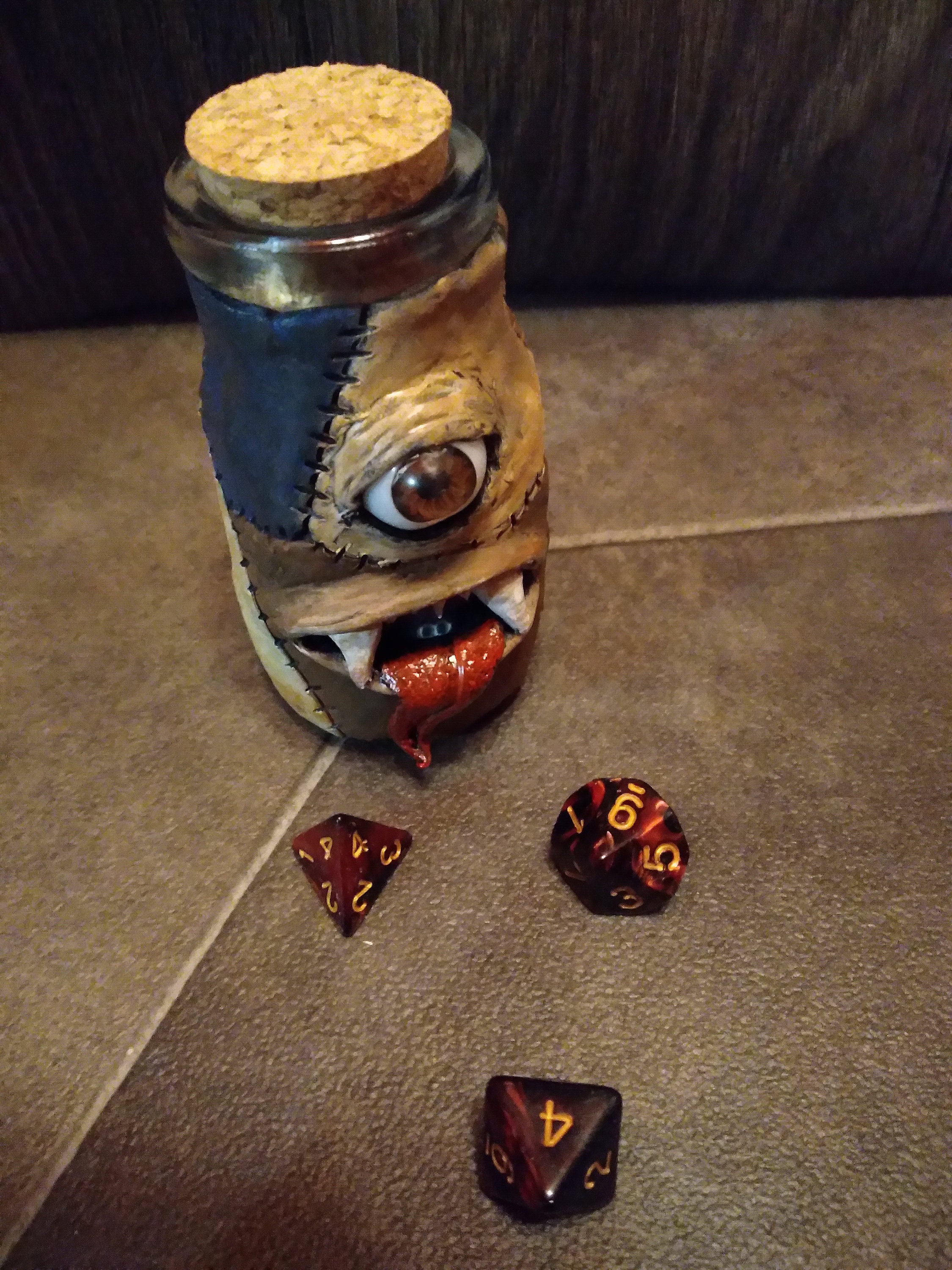 DND Dice Potion Bottle Mimic Monster Polymer Jar Etsy
