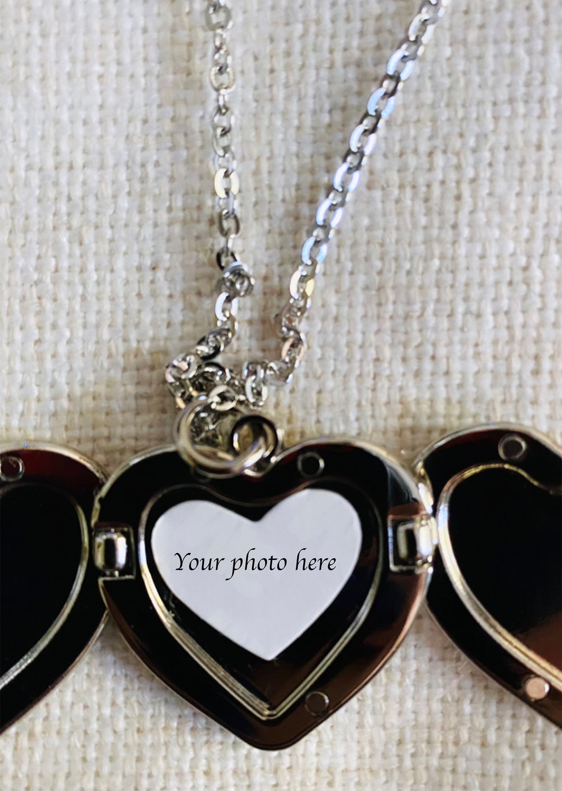 Locket Necklace With Photo Custom Inside Locket Heart Locket Etsy