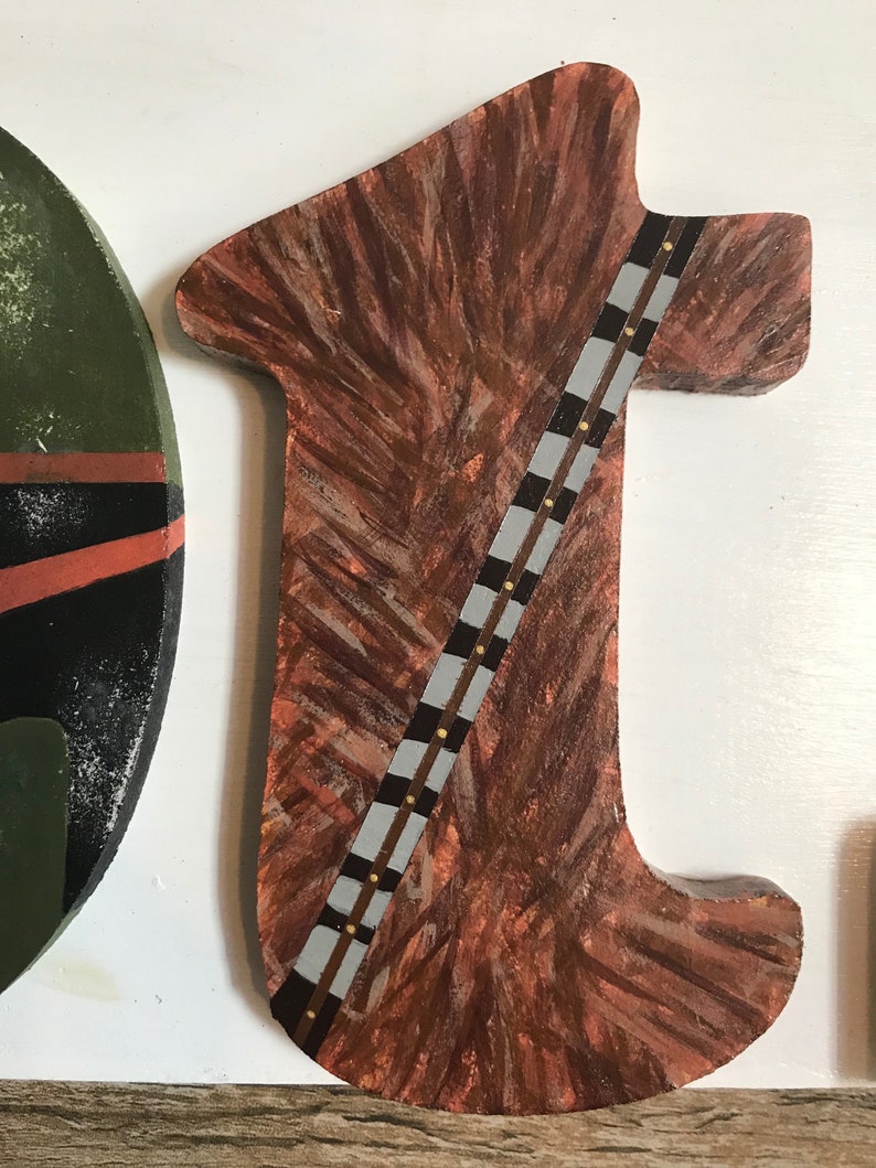 Custom Star Wars Name with Wooden Backing