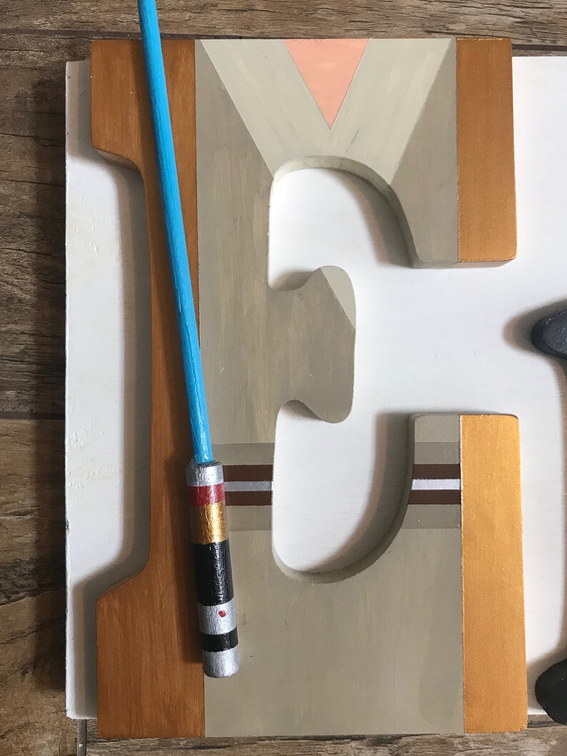 Custom Star Wars Name with Wooden Backing
