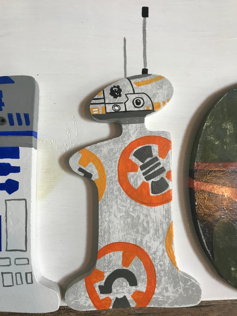 Custom Star Wars Name with Wooden Backing