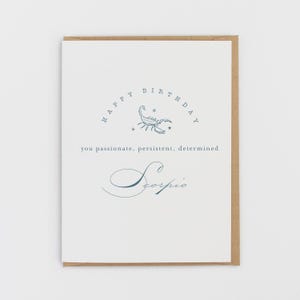 zodiac birthday - scorpio greeting card