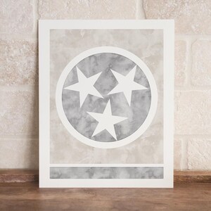 tennessee tristar neutral watercolor print