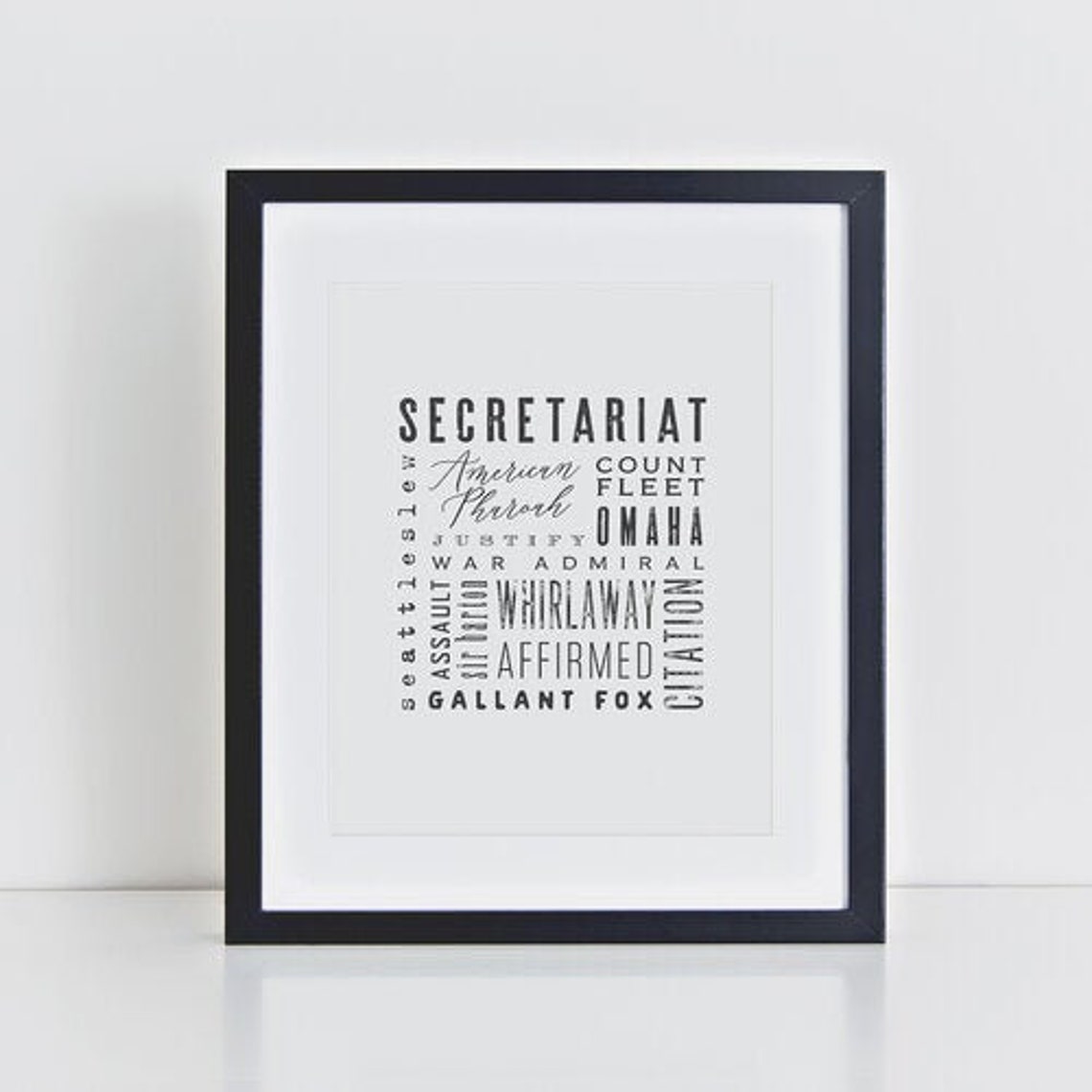 Kentucky Derby Triple Crown Winners Print Etsy