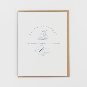zodiac birthday - virgo greeting card