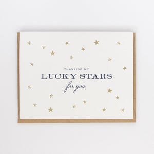 thanking my lucky stars for you greeting card