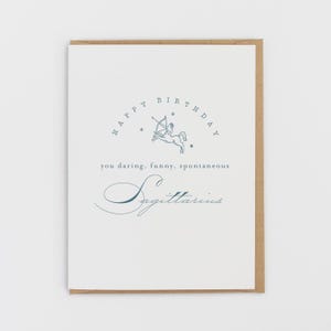 zodiac birthday - sagittarius greeting card