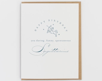 zodiac birthday - sagittarius greeting card