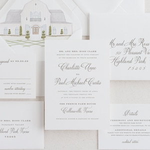 Charlotte Suite - Simple Calligraphy Style Wedding Invitation Set - Deposit