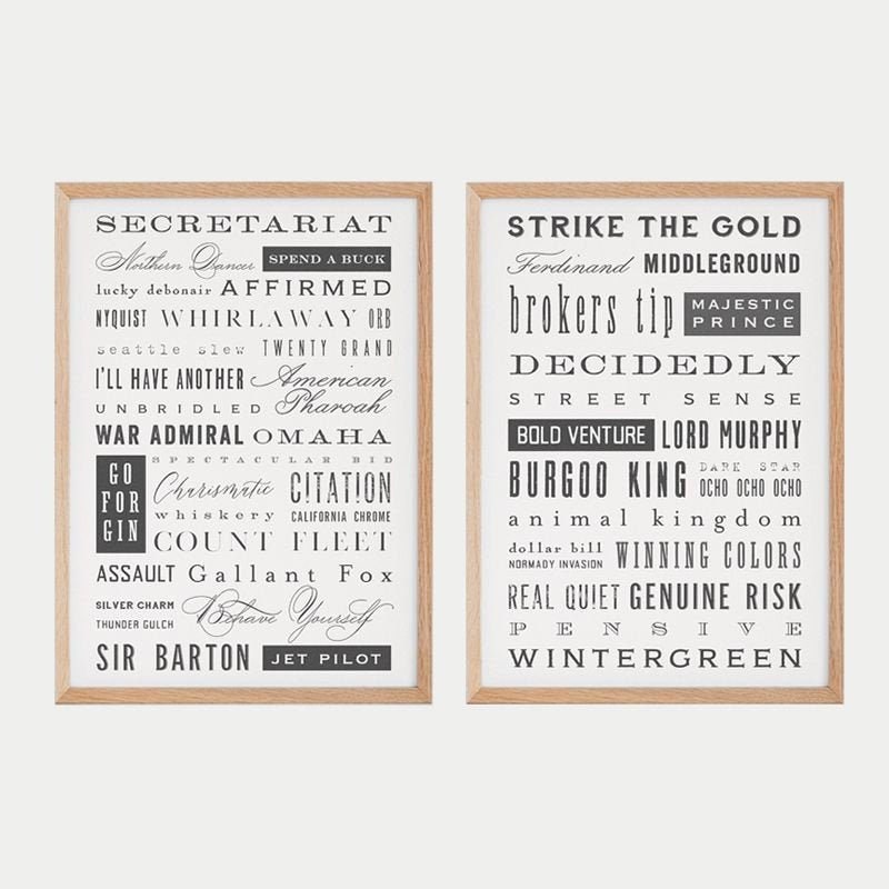 Kentucky Derby Winners Print Set Of 2 Etsy Ireland