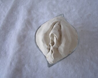 Sculpted Vulva in a Clear Glass Candy Dish 119