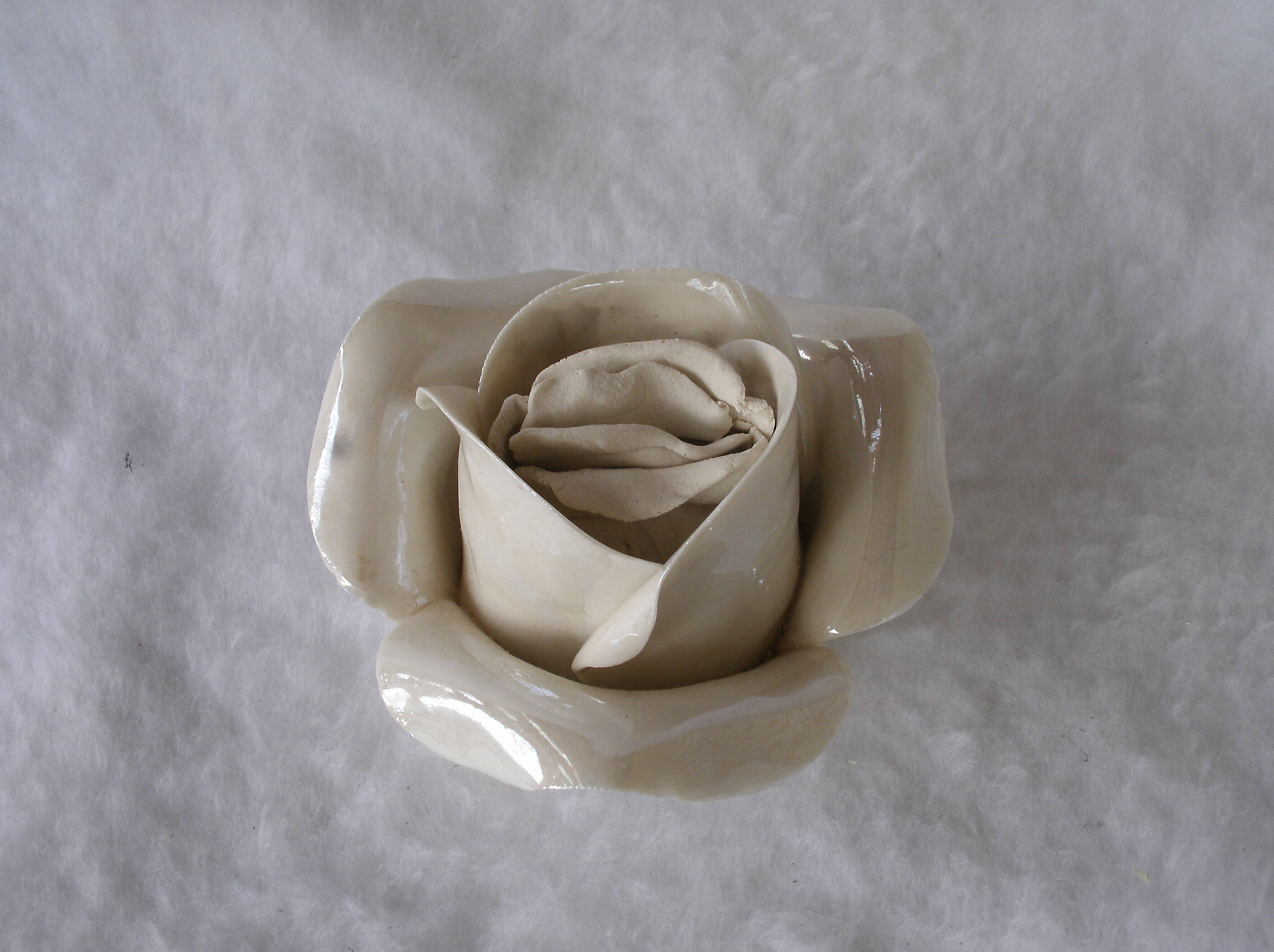 Sculpted Vulva in a White Ceramic Rose Candleholder 185 Etsy