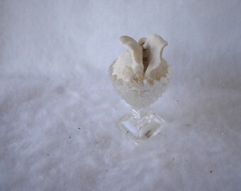 Sculpted Vulva in a Faceted Clear Glass Candy Dish 121