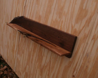 Walnut Jagged, Fissured Art Shelf (6)