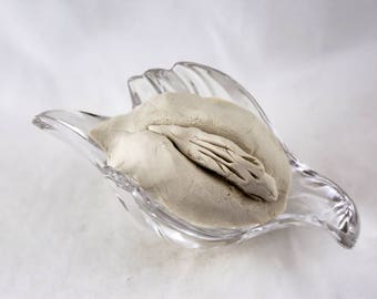 Sculpted Vulva in a Cut Glass “Bird” Candy Dish 91