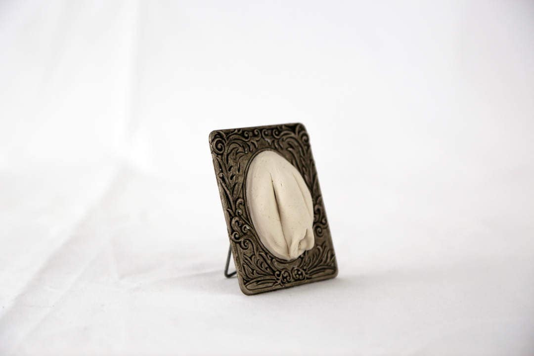 Sculpted Vulva in a Pewter Engraved Frame with Builtin Etsy