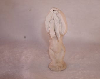 Sculpted Vulva in a Porcelain Hand Holding a Vase 144