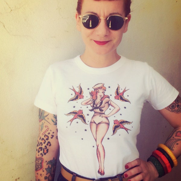 Vintage 50s  inspired women t shirt