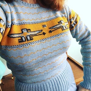 Vintage 40s inspired Thunderbird wool sweater! Made by order only!