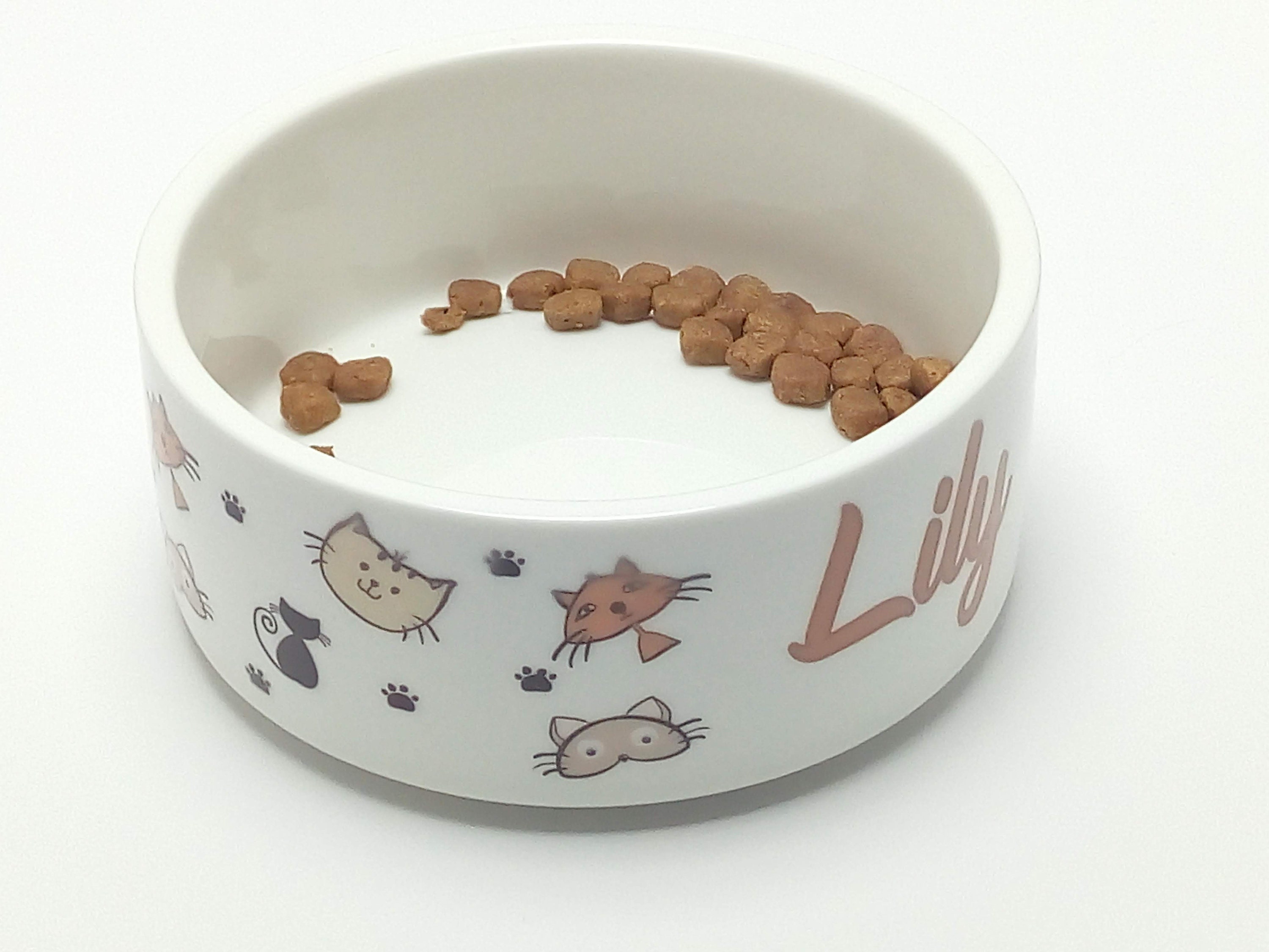 Personalised Pet Bowl Custom Cat Bowl Pet Dish Ceramic Cat Etsy