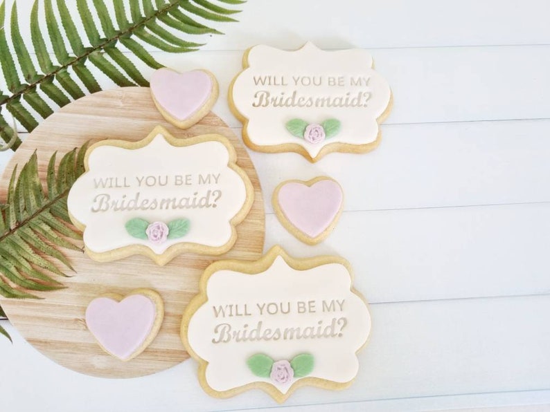 Bridesmaid Proposal Cookie Will You Be My Bridesmaid Gift Etsy