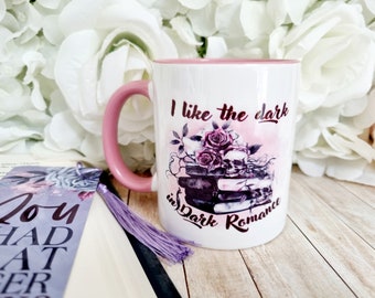 Pink Dark Romance Book Mug, Book Lovers Gift,  Smut Mug, Book Club Mug