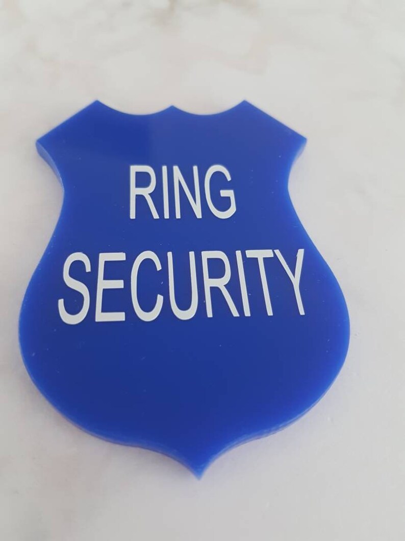 Ring Security Badge wedding ring security page boy gift Etsy