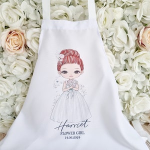 Personalised wedding apron, bride apron, wedding dress apron, custom bride apron image 10