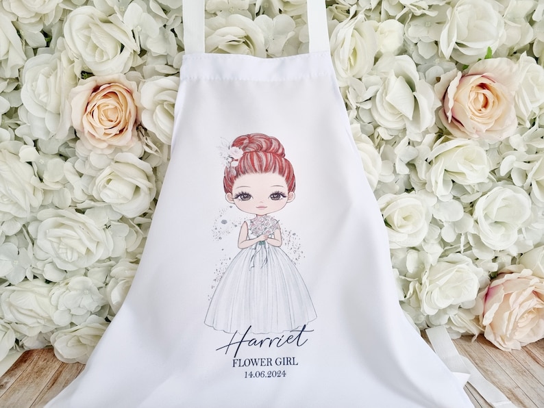 Personalised wedding apron, bride apron, wedding dress apron, custom bride apron image 10