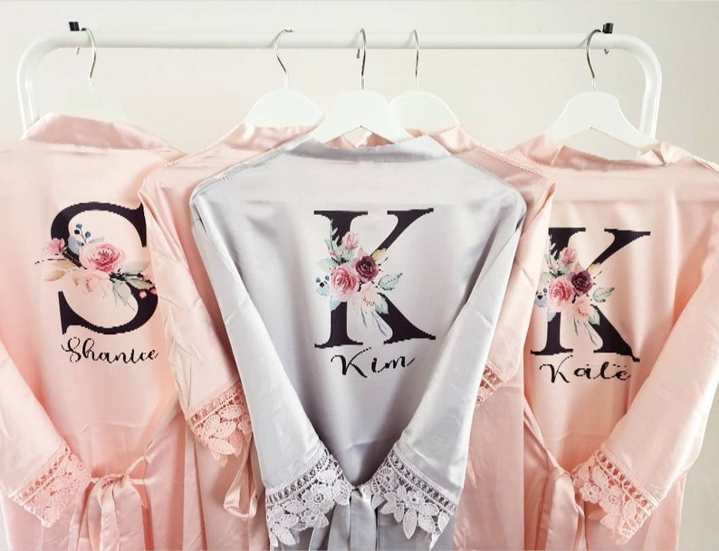 Personalised Bridal Robe Wedding Lace Dressing Gown Bridal - Etsy UK