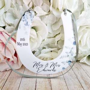 Personalised Wedding Horseshoe, Lucky wedding horseshoe, Good Luck Wedding Gift