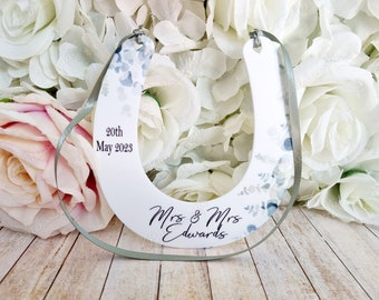 Personalised Wedding Horseshoe, Lucky wedding horseshoe, Good Luck Wedding Gift