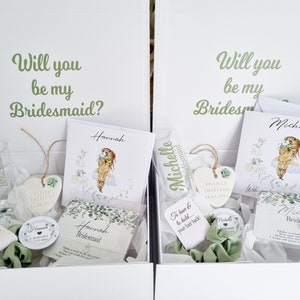 Sage Green Personalised Bridesmaid Proposal Box