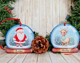 Snow Globe Christmas Scene Bauble