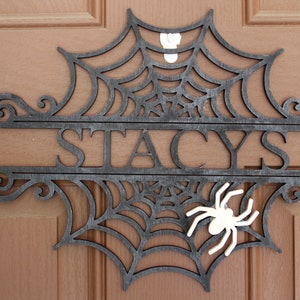 Personalized Spider Web Door Hanger