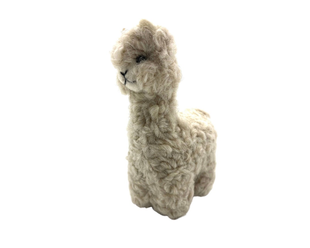 Baby Blue handmade felt alpaca main image 1