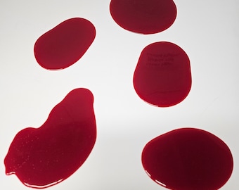 Mini Silicone blood pools pack of 5 - blood mats for SFX and film