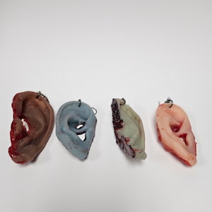 Realistic severed ear earring silicone