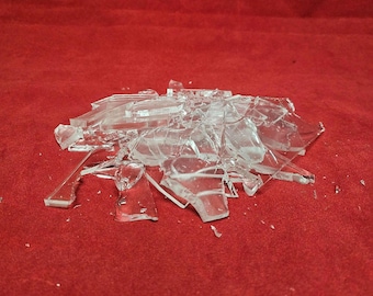 Large rubber glass pieces for special effects and makeup