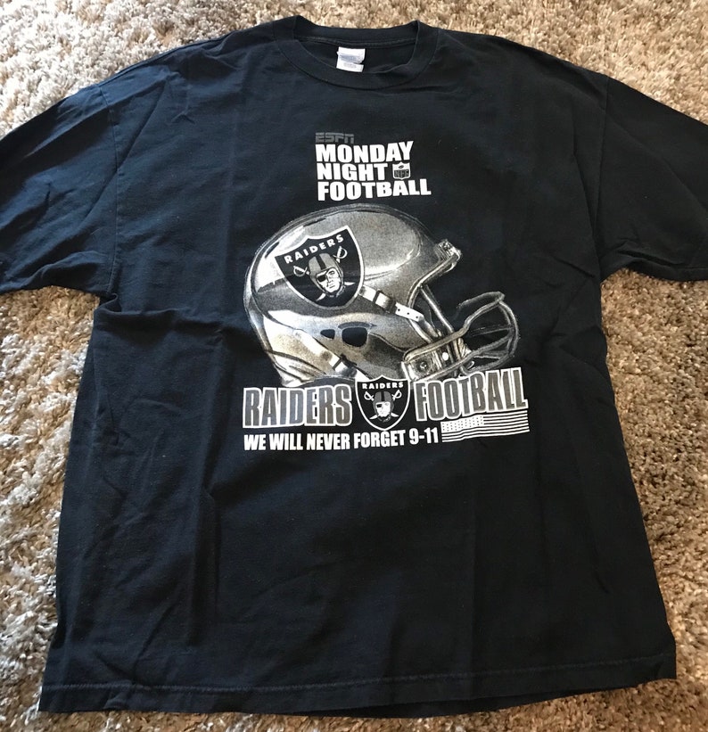 Oakland Raiders Vintage T-Shirt NFL Espn Monday Night Football | Etsy